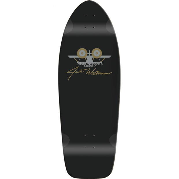 Santa Monica Airlines aterman Ltd 11X31.5" Black Dip Skateboard Deck - Longboards USA