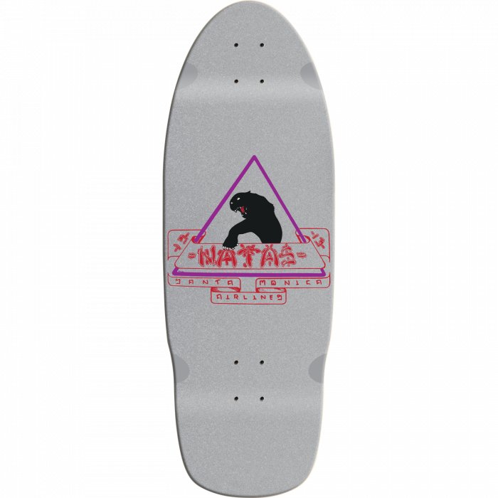 Santa Monica Airlines atas Black Panther 1St Ed. 10X29" Sil Dip Skateboard Deck - Longboards USA