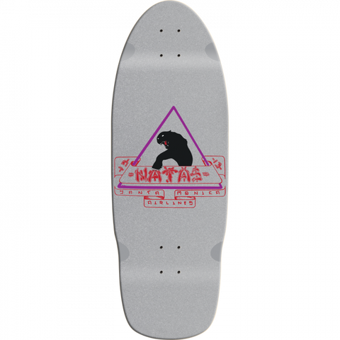 Santa Monica Airlines atas Black Panther 1St Ed. 10X29" Sil Dip Skateboard Deck - Longboards USA