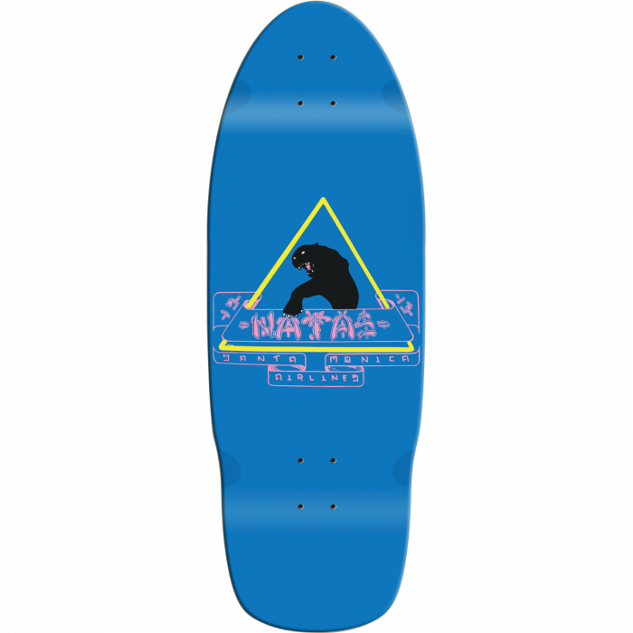 Santa Monica Airlines atas Black Panther 1St Ed. 10X29" Cobalt Skateboard Deck - Longboards USA