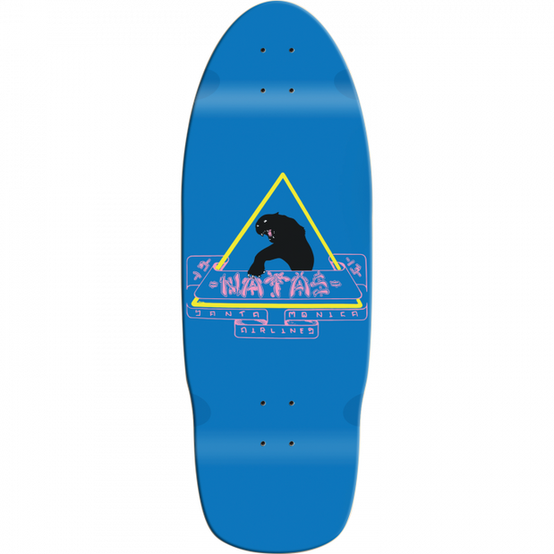 Santa Monica Airlines atas Black Panther 1St Ed. 10X29" Cobalt Skateboard Deck - Longboards USA