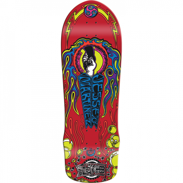 Santa Monica Airlines artinez Hand Shake Ltd 10X30" Red Dip Skateboard Deck - Longboards USA