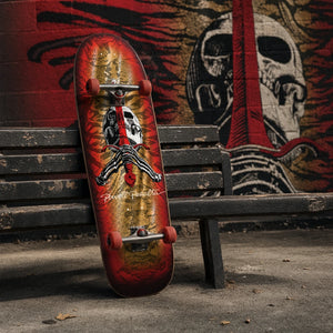 Powell Peralta Rodriguez Skull/Sword 10" Gold Foil Skateboard Deck - Longboards USA