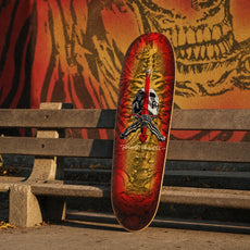 Powell Peralta Rodriguez Skull/Sword 10" Gold Foil Skateboard Deck - Longboards USA