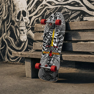 Powell Peralta Geegah Skull And Sword Silver Foil 10" Skateboard Deck - Longboards USA
