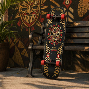 Powell Peralta Guerrero Mask 10" Black/Gold Skateboard Deck - Longboards USA