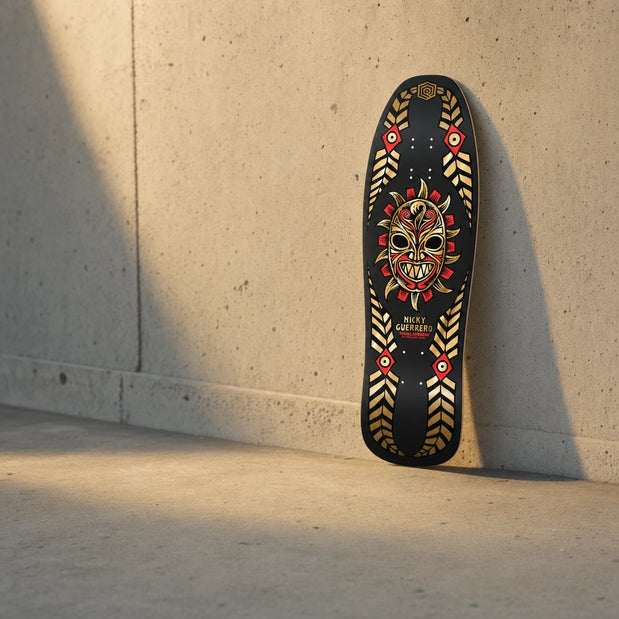 Powell Peralta Guerrero Mask 10" Black/Gold Skateboard Deck - Longboards USA
