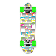 Yocaher White Shades 27" Mini Cruiser Skateboard