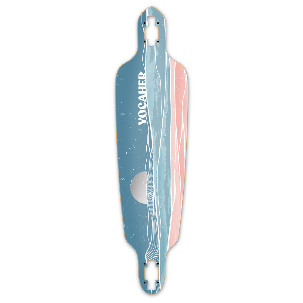 Deck De Longboard Yocaher Kicktail YSkull - Planche Seule - 40x10 Pouces - 7-ply érable
