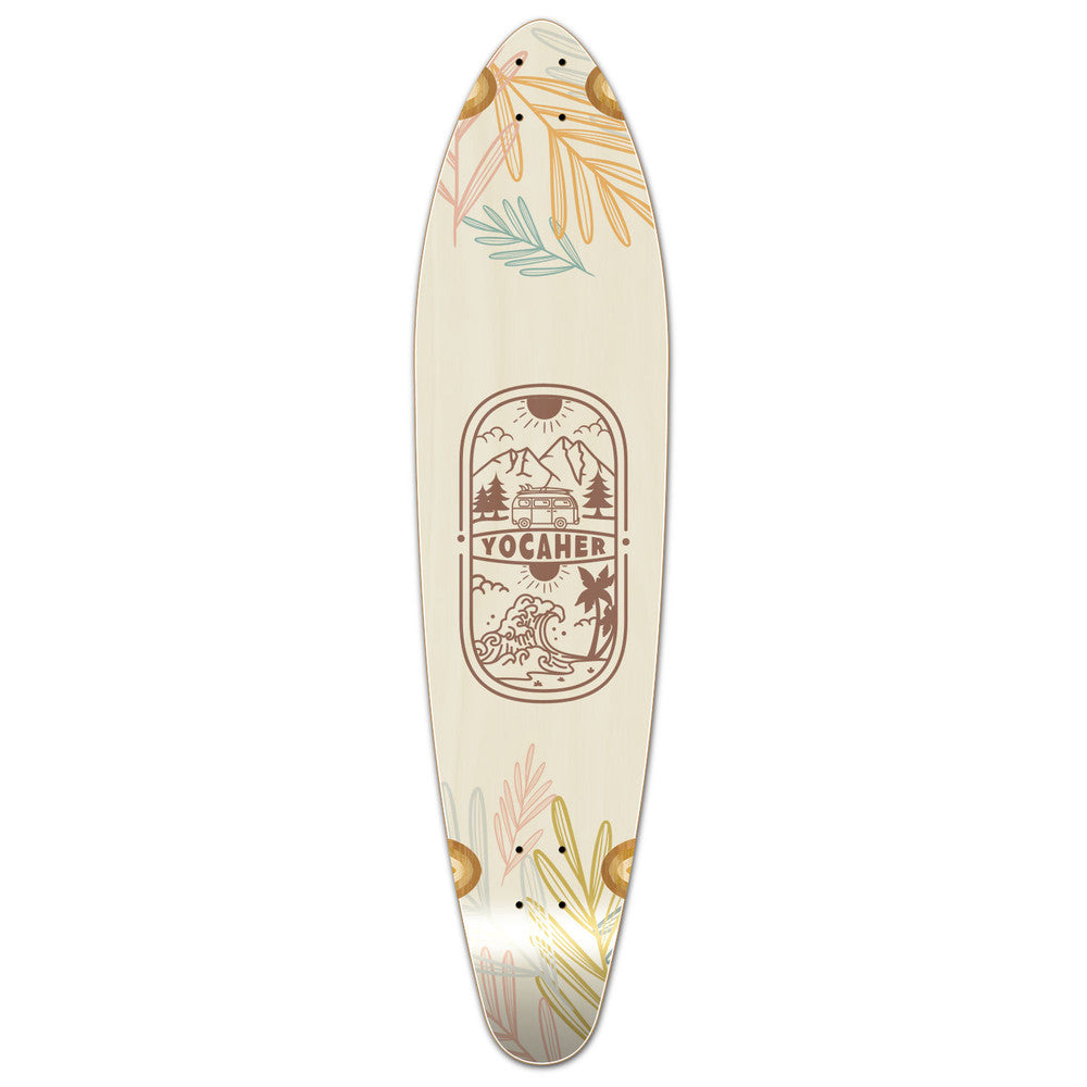 Yocaher  Adventure Colored 40" Kicktail Longboard Deck