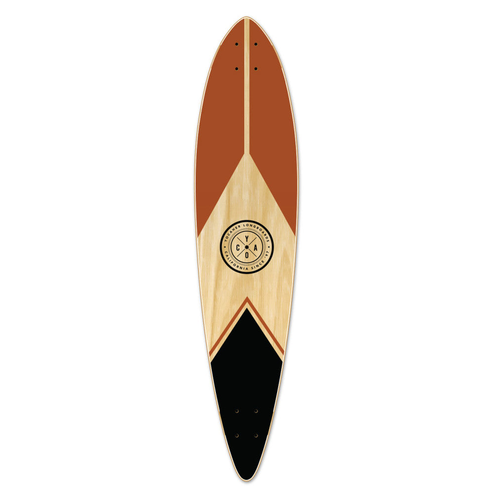 Yocaher Mountain 40" Pintail Longboard Deck -  Earth Series