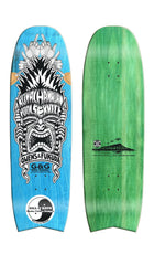 Santa Monica Airlines Owens/Fukuda Royal Hawaiian 9.75" Pool Skateboard Deck - Green/Blue