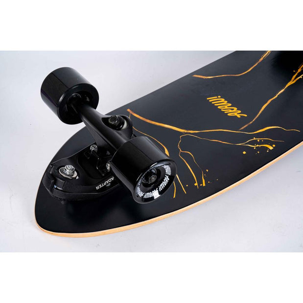 AKAW! Marble Wave Black 31" Surfskate Longboard - Longboards USA