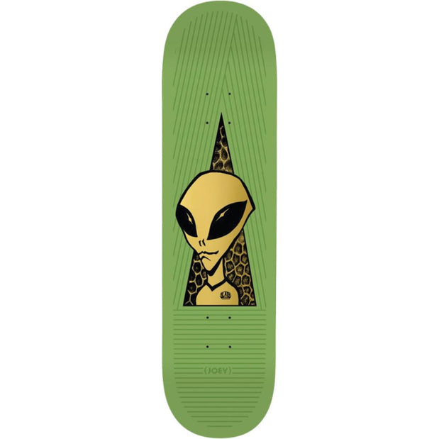 Alien Workshop Guevara Visitor Gold 8.25" Green Skateboard Deck - Longboards USA