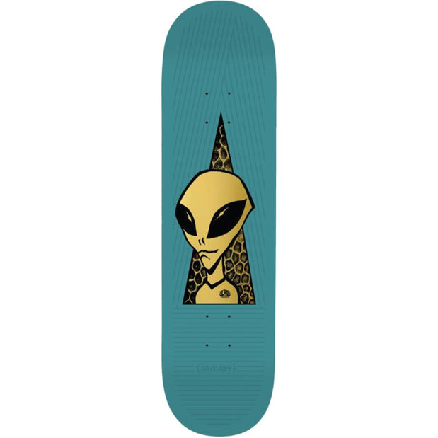 Alien Workshop Montano Visitor Gold 8.0" Teal Skateboard Deck - Longboards USA