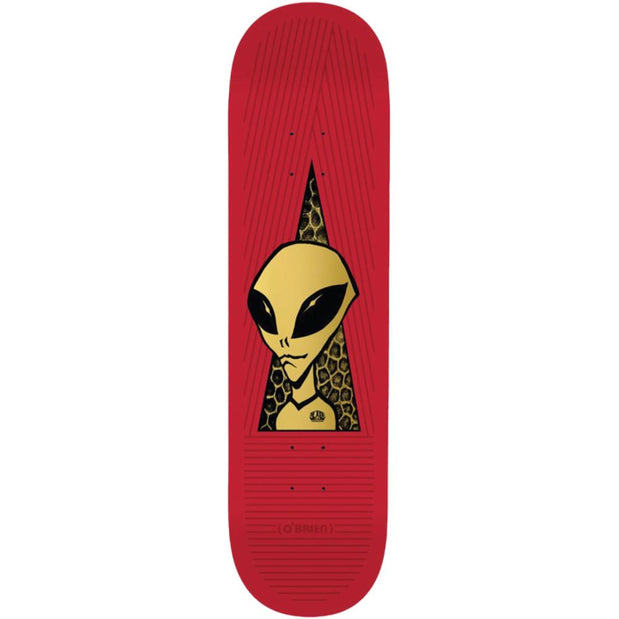 Alien Workshop O'Brien Visitor Gold 8.5" Red Skateboard Deck - Longboards USA