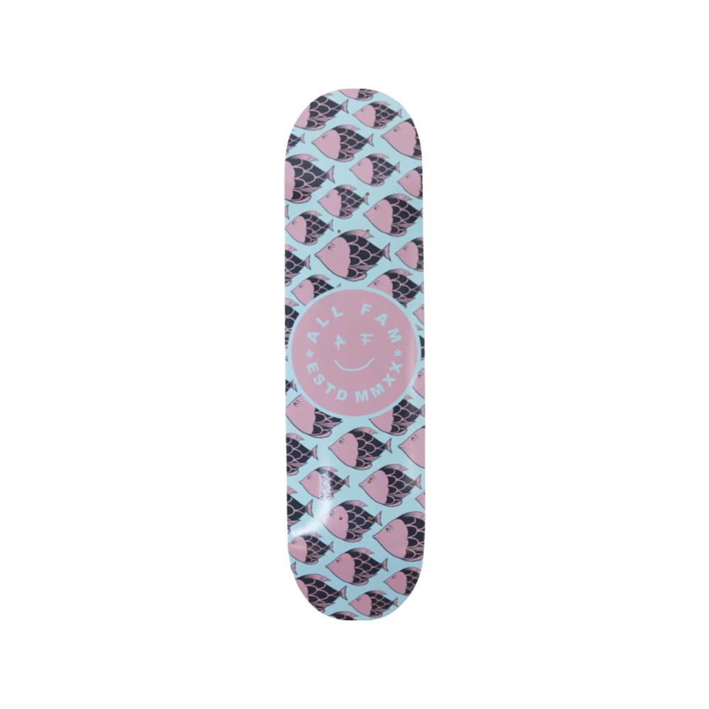 All Fam Fish School Pink Skateboard Deck - Longboards USA