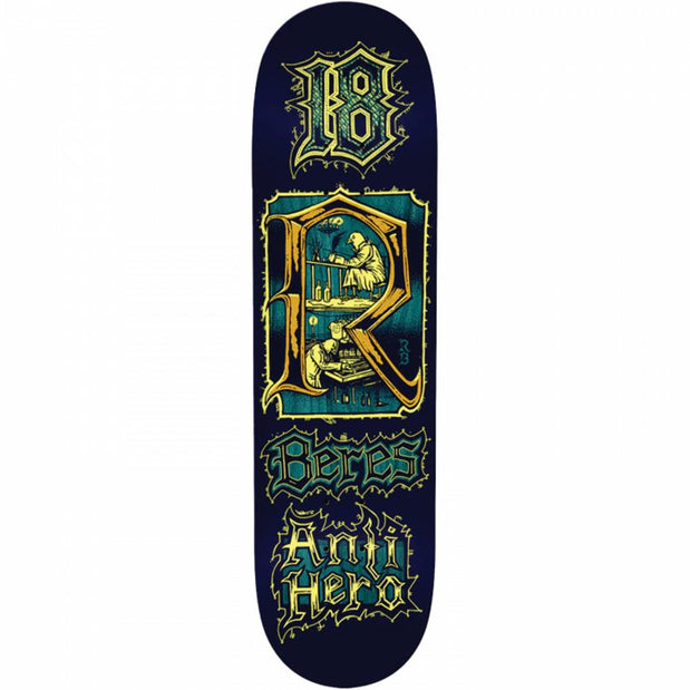 Antihero Beres Medieval 8.5" Navy Skateboard Deck - Longboards USA