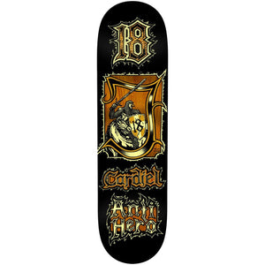 Antihero Cardiel Medieval 8.62" Black Skateboard Deck - Longboards USA