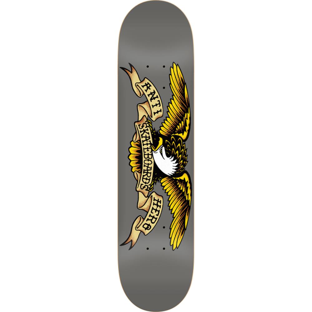 Antihero Classic Eagle Grey 8.25" Skateboard Deck - Longboards USA