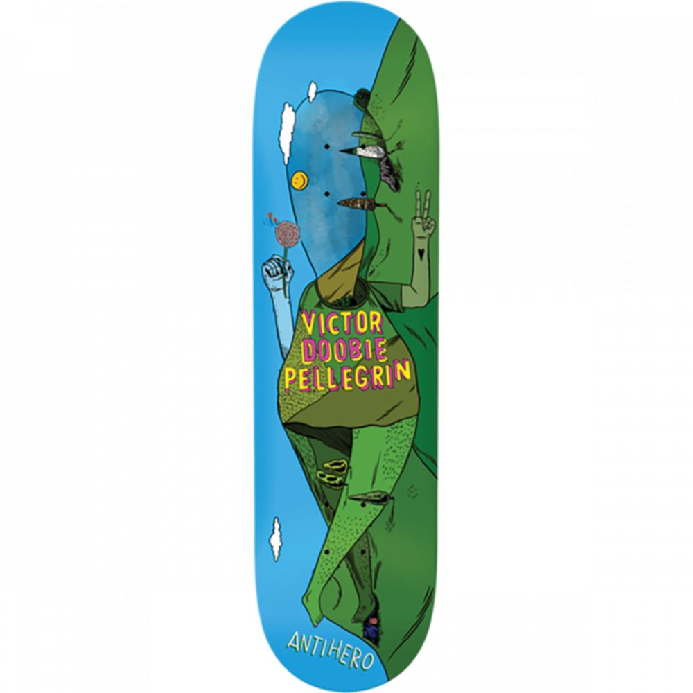 ANTIHERO DOOBIE スケートボードデッキ 8.75インチ Anti-Hero Doobie Catch Of The Day Skateboard Deck - Sea Blue
