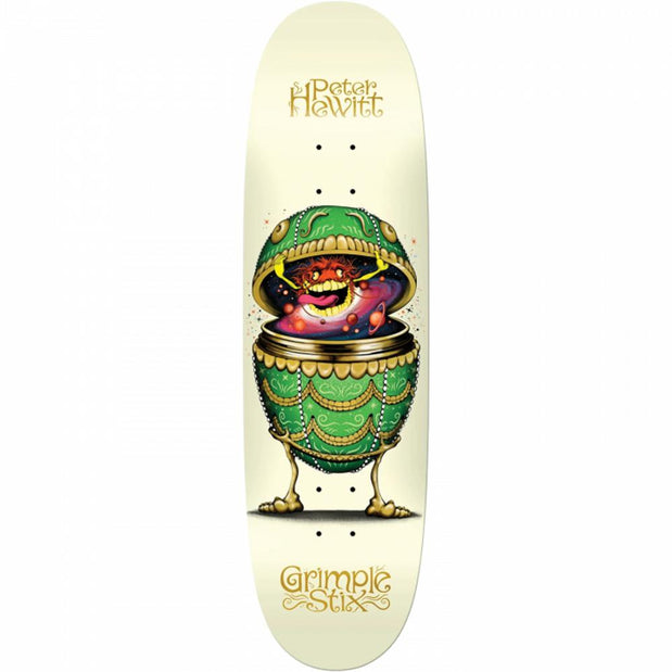 Antihero Hewitt Grimple Stix Fabrage Egg 8.75" Cream Skateboard Deck - Longboards USA