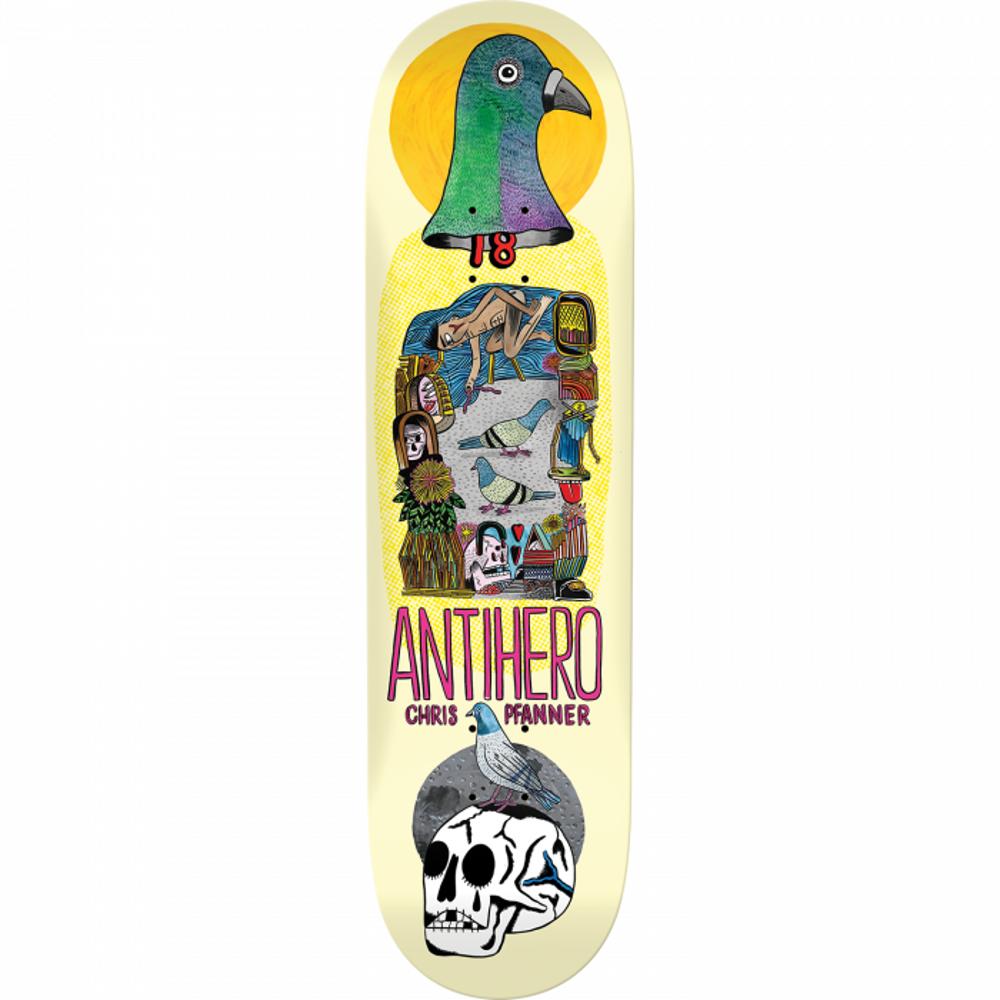 Antihero Pfanner Pigeon Vision 8.12" Skateboard Deck - Longboards USA