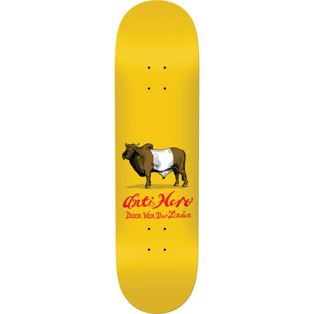 Antihero Van Der Linden Dutch Belted 8.28" Yellow Skateboard Deck - Longboards USA