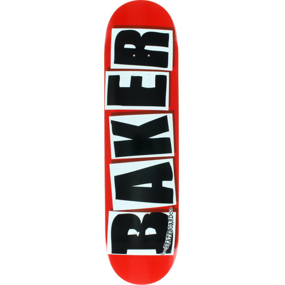 Baker Brand Logo 7.88" Red/Black Skateboard Deck - Longboards USA