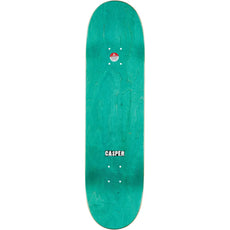 Baker Brooker Fried Beast 8.38-inch turquoise skateboard deck with wood grain, Casper logo, and mounting holes. - Longboards USA