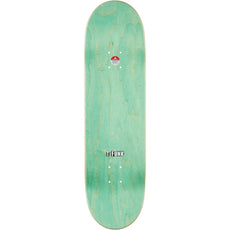 Baker Funkhouser World Control 8.75-inch skateboard deck in mint green woodgrain with T-FUNK logo and truck holes. - Longboards USA