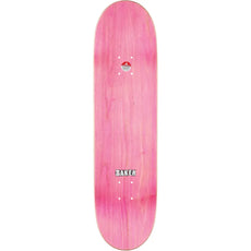 Baker Steamer Ephemera 8.25-inch skateboard deck with pink woodgrain finish, white mounting holes and Baker logo. - Longboards USA