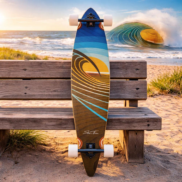 Bamboo Pintail Sunset Peak 44" Longboard - Longboards USA