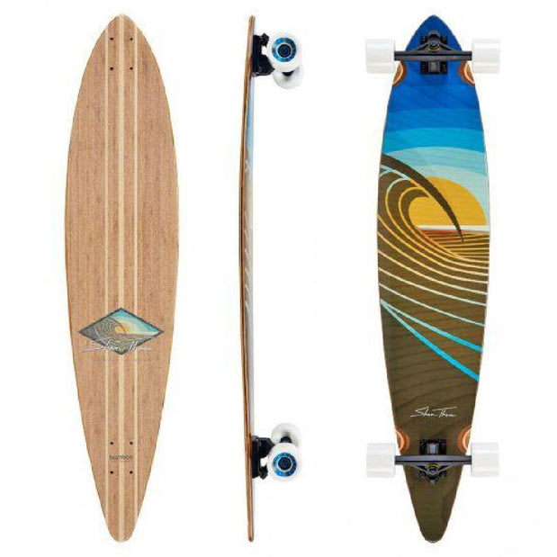 Bamboo Pintail Sunset Peak 44" Longboard - Longboards USA