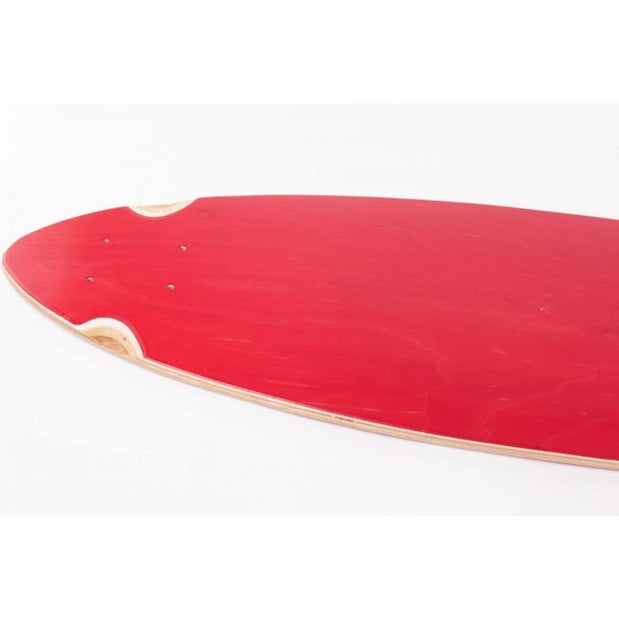 Blank Natural 40" Pintail Longboard Deck - Red - Longboards USA