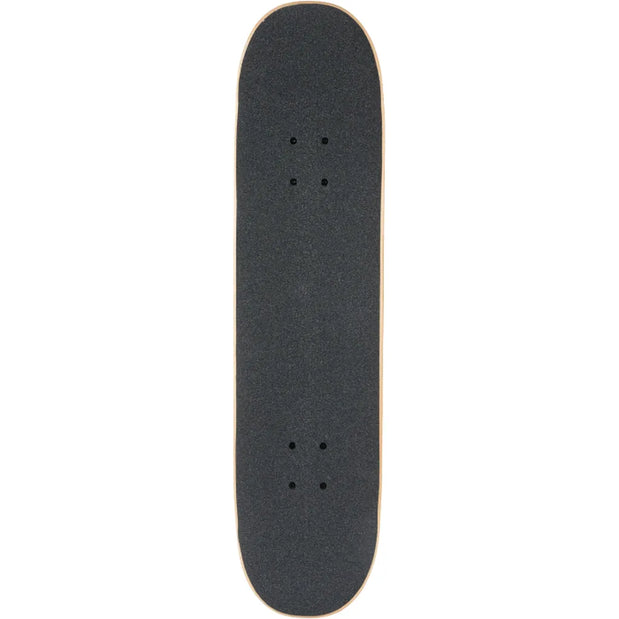 Blind Classic Matte Logo 8.0-inch red and teal skateboard deck, grip-side up with black grip tape and mounting holes. - Longboards USA