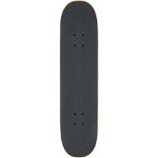 Top view of Blind Classic Venom 8-inch black skateboard deck with grip tape, natural wood edge, and mounting holes. - Longboards USA