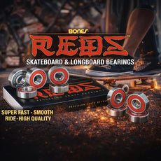 Bones Reds Skateboard Longboard Bearings - Longboards USA