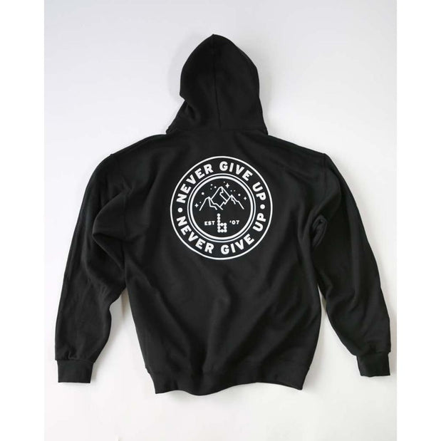 Braille Never Give Up Black Hoodie - Longboards USA