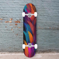 Bright Feathers Custom 8,25" Skateboard or Wall Art - Longboards USA