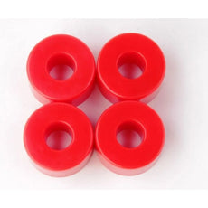 Unbranded red 90a double barrel skateboard bushings, set of four with centered mounting holes. - Longboards USA