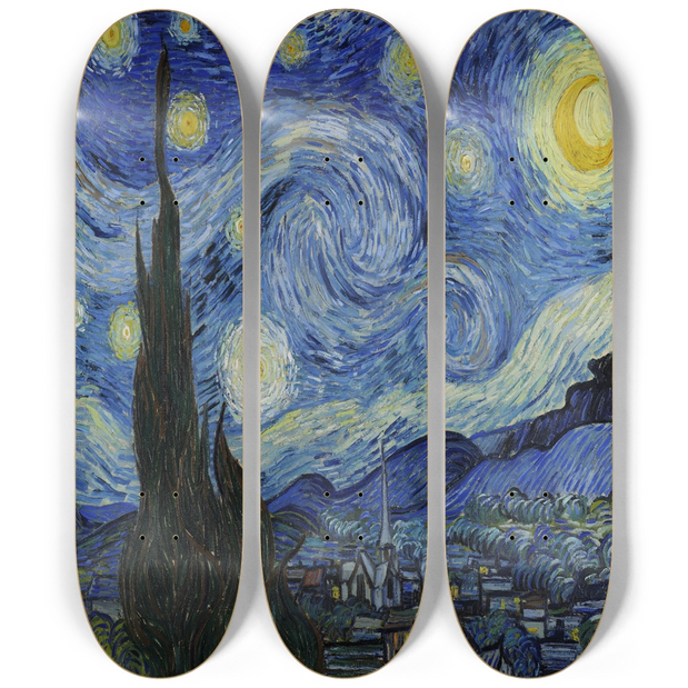 Starry Night 3 Boards Wall Art