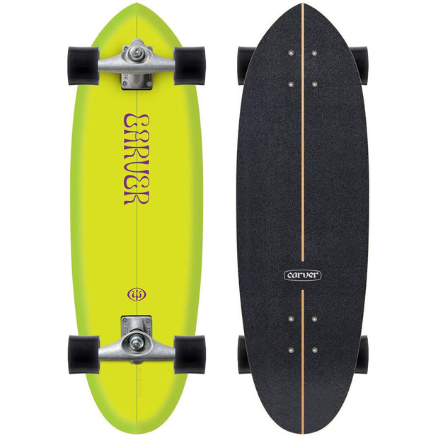 Carver Electric Acid 32" Surfskate Cuiser with Raw CX (V5) Trucks - Longboards USA