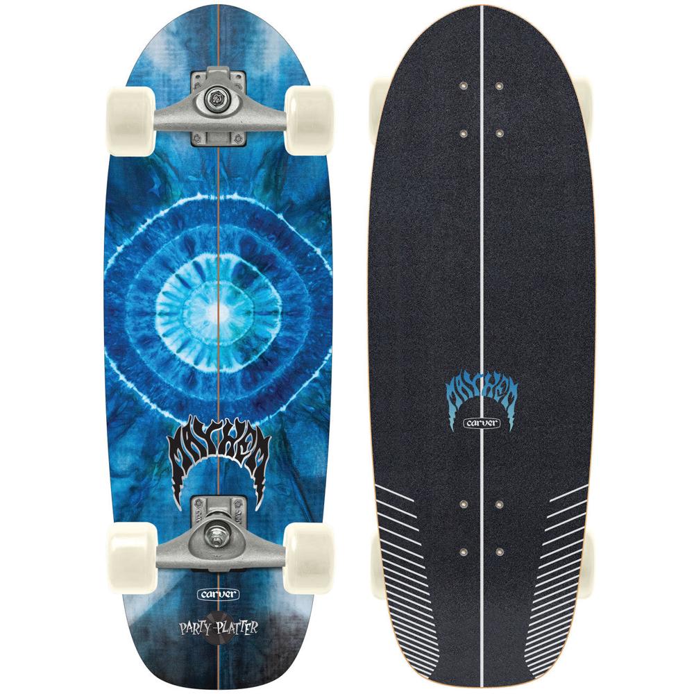 Carver Lost Party Platter Surfskate 28″ Cruiser Longboard with C5 Trucks - Longboards USA