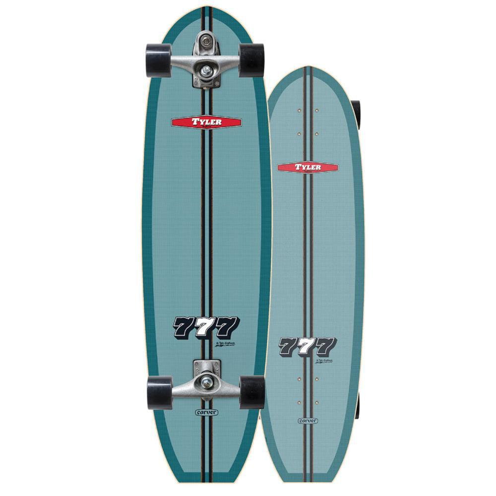 Carver スケートボード Tyler Carver Tyler 777 Surfskate 36.5″ Cruiser Longboard - C7 RAW