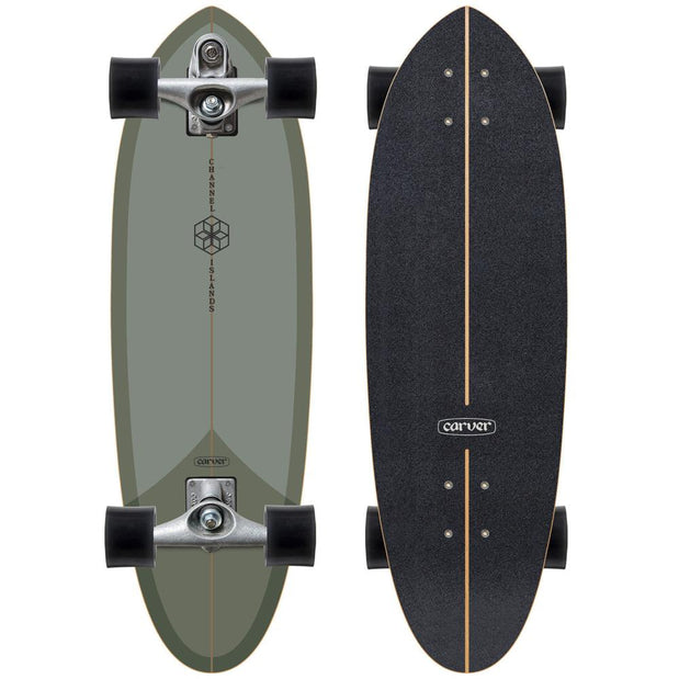 Carver x Channel Islands Mid Sage 32" Surfskate Cruiser with C7 Trucks - Longboards USA
