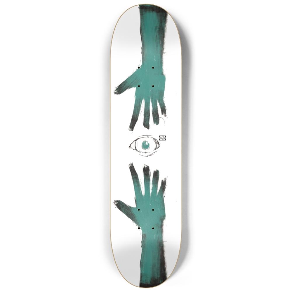 Catch The Eye Green Custom 8.25" Skateboard or Wall Art - Longboards USA