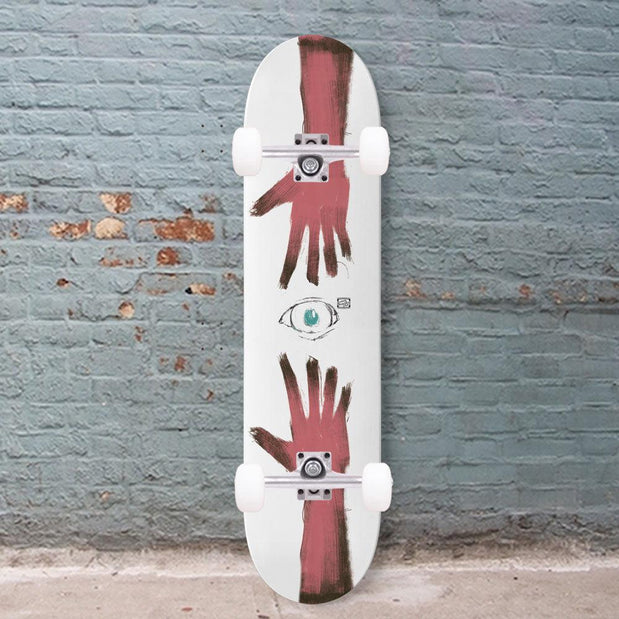 Catch The Eye Red Custom 8.25" Skateboard or Wall Art - Longboards USA