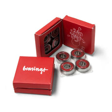 Chocolate late Skateboard Bearings Abec-5  Red Silver - Longboards USA