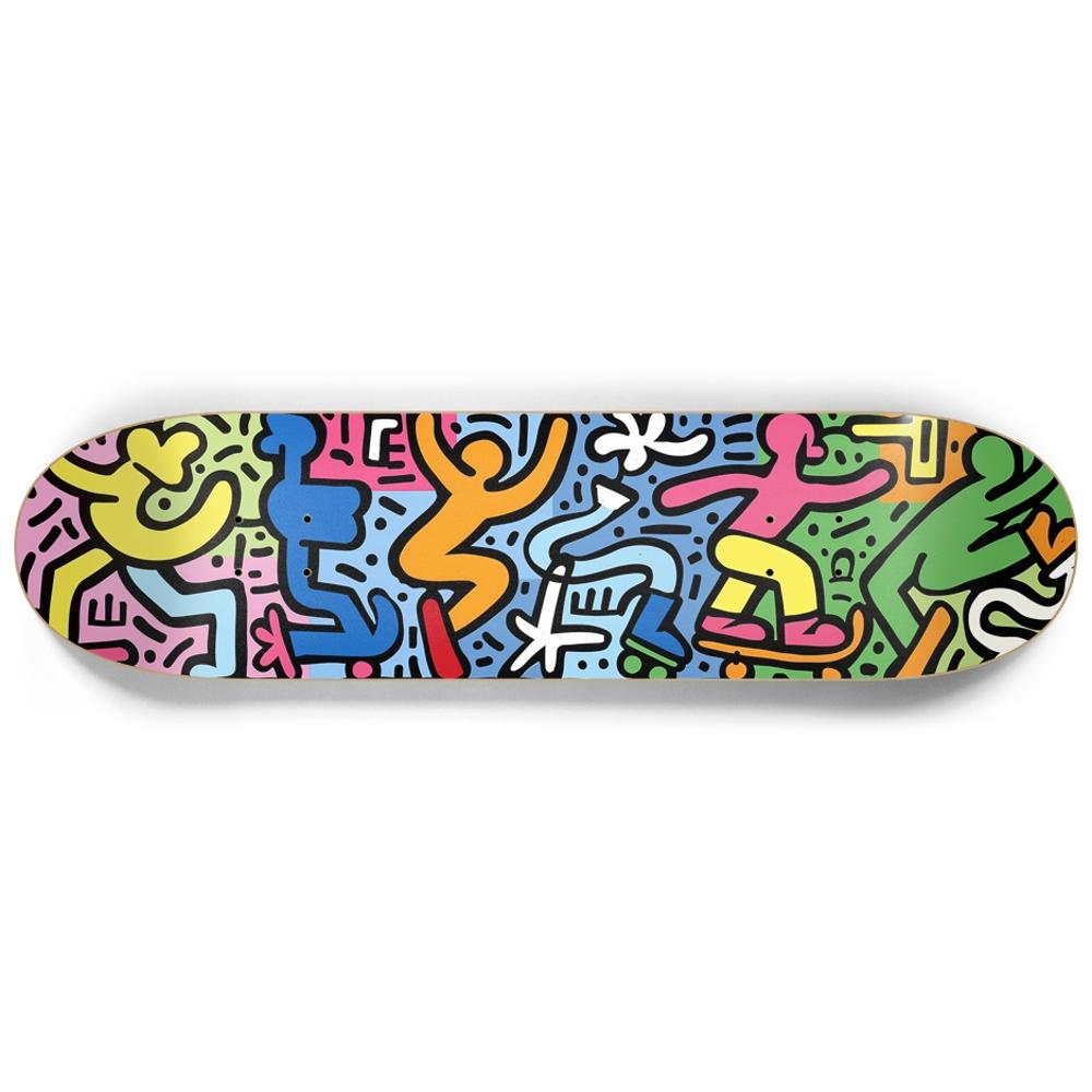 Dancing Happy Skateboarders 8.25" Skateboard or Wall Art - Longboards USA